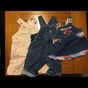 Denim overalls/jumper—ranging 0-3 & 3-6 months